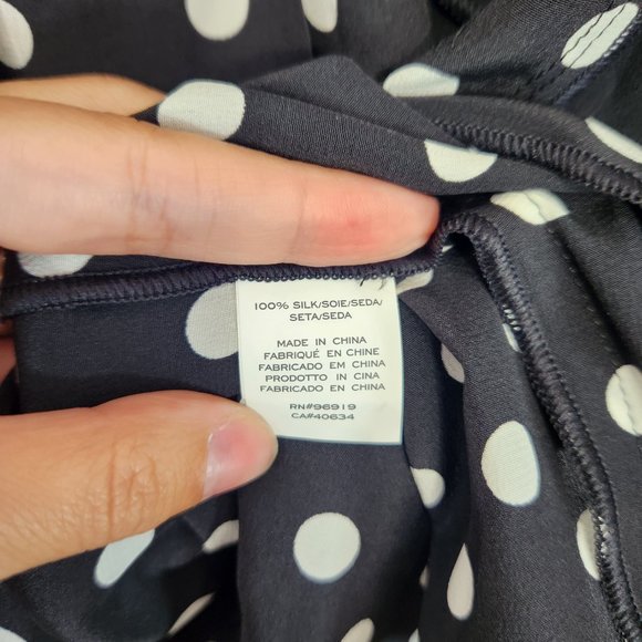 Marc Jacobs Black and White Polka Dot Blouse - Picture 10 of 12